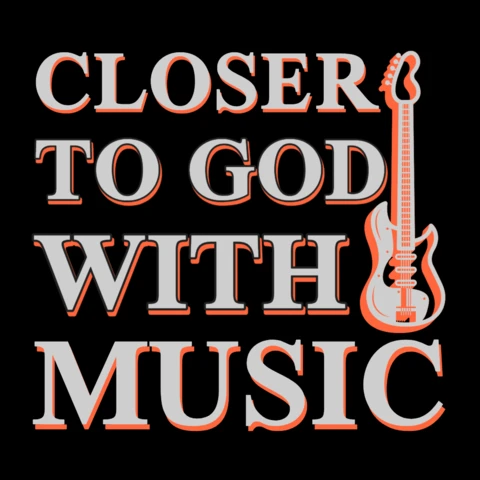 Modelo de design de tipografia retrô: closer to god with music