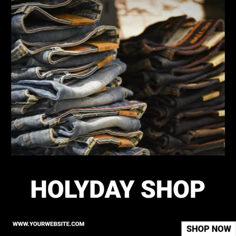 Man Fashion Shop Ad Social Media Post Design Template