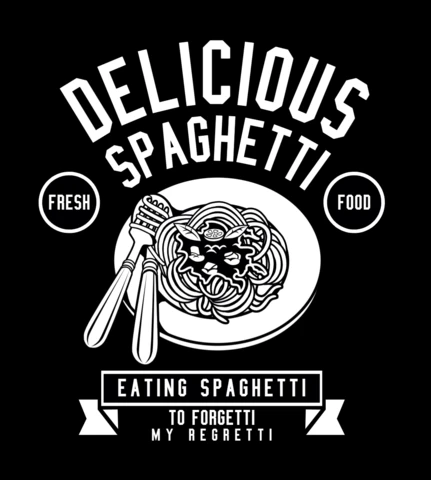 Delicious Spaghetti T-shirt Design Template