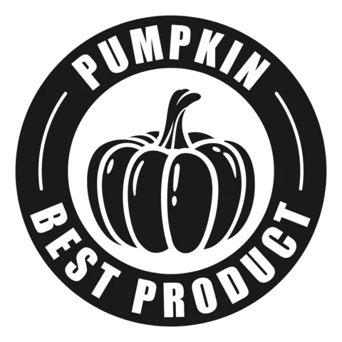 Abóbora melhor modelo de design de logotipo de produto preto