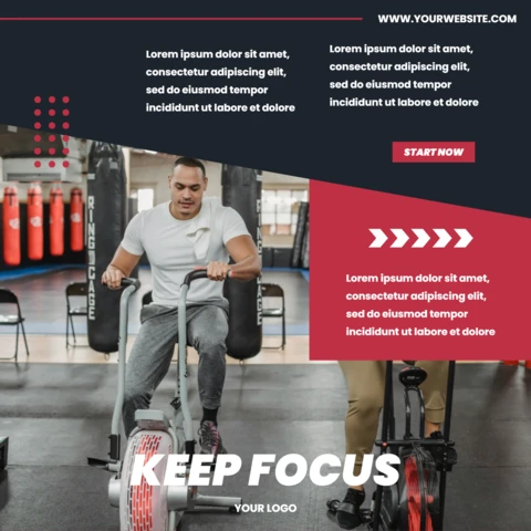 Fokus halten Radsport Instagram Post Designvorlage