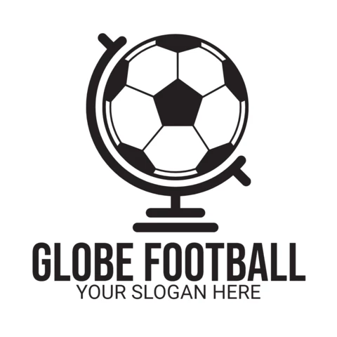 Globus fußball logo design vorlage