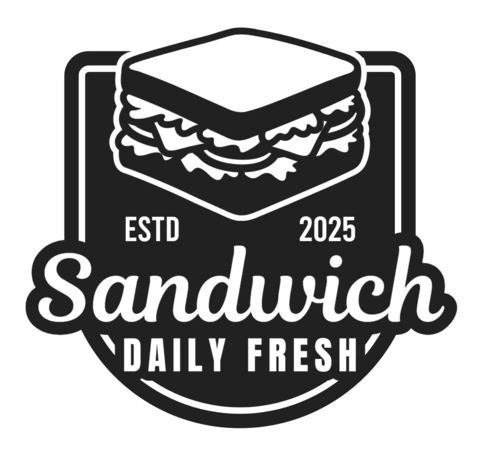 Modèle de logo pour sandwicherie noir