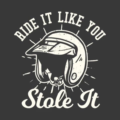 Motorcycle Helmet Vintage T-shirt Design Template