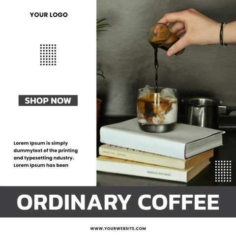 Extraordinary Coffee Social Media Post Design Template
