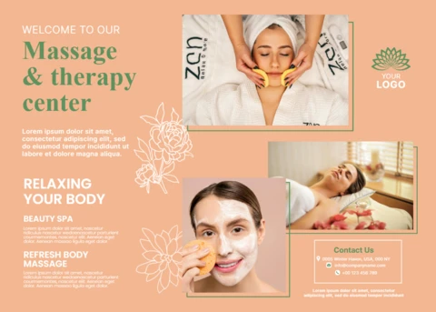 Relaxing Spa Design Template for Wellness Center Promotions