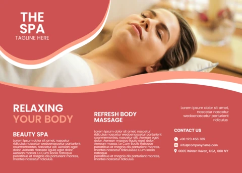 Spa Relaxation Design Template for Wellness Flyers
