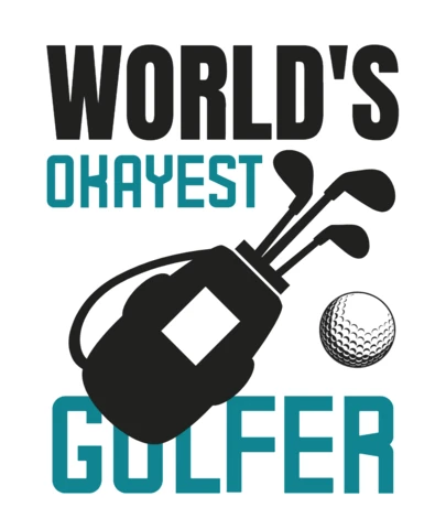 World's Okayest Golfer Sports T-Shirt Design Template