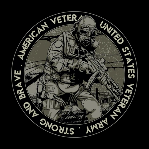 American Veteran T-shirt Design Template