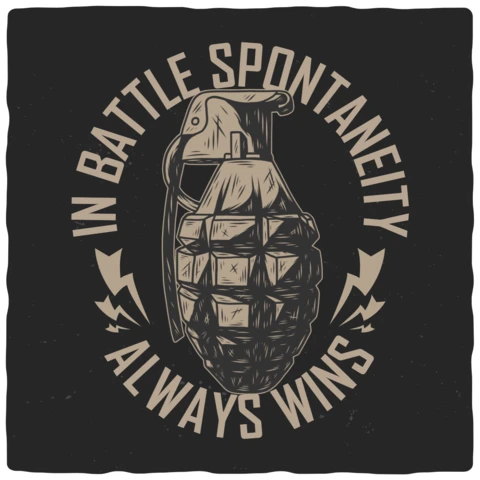 Grenade Motivational Quote Vintage T-shirt Design