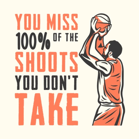 Man Playing Basketbal Vintage T-shirt Design Template