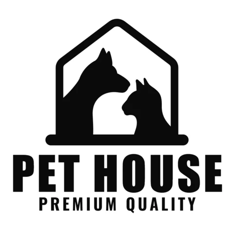 Modelo de design de logotipo de casa de animais de estimação