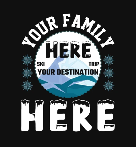 Your Family Here Winter T-Shirt Design Template
