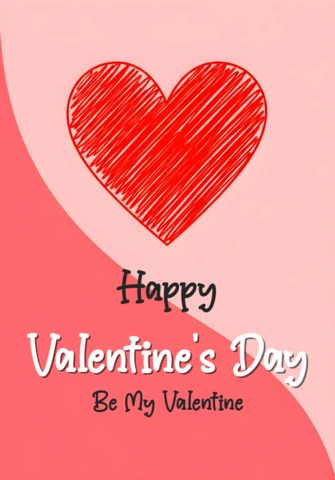 Plantilla de diseño de corazón para tarjetas de felicitación del día de San Valentín