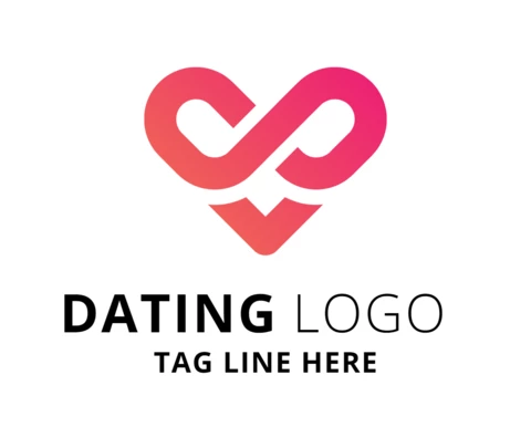 Dating liefde logo ontwerpsjabloon