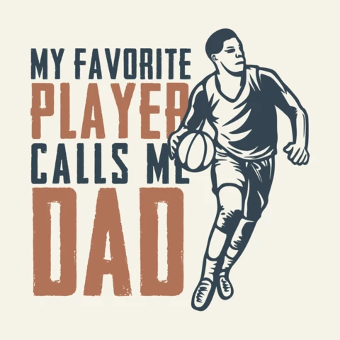 Man Playing Basketball Vintage T-Shirt Design Template