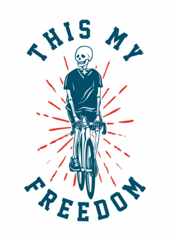 Modèle de conception de t-shirt vintage à vélo squelette