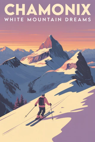 Chamonix Mountain Adventure Design Template for Posters