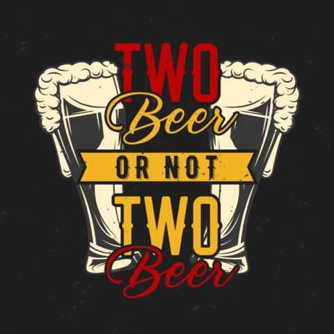 Two Beer Mug T-Shirt Design Template