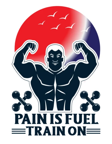 Bold Fitness Motivation Design Template with Strongman Graphic Style