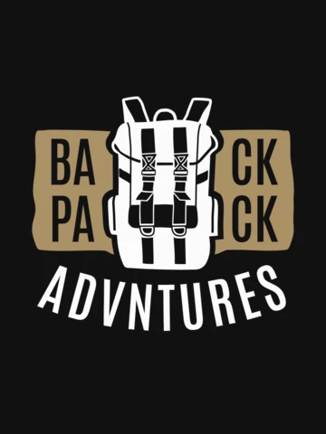 Backpack Hiking T-shirt Template Design