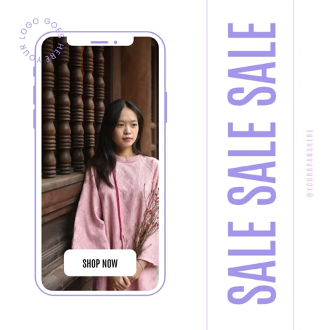 Verkauf Ankündigung mobilen Stil Instagram Post Design-Vorlage