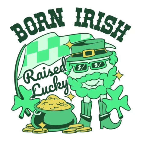 Né irlandais modèle de design chanceux pour les vêtements de la Saint-Patrick