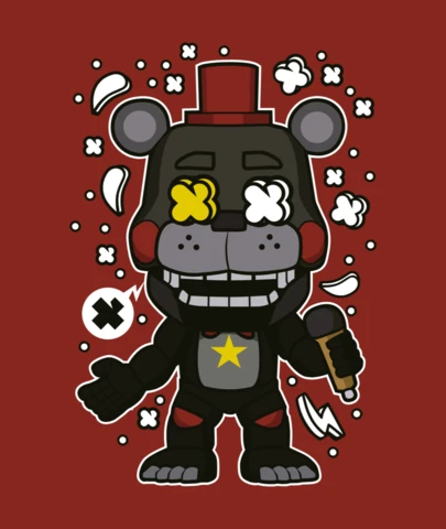 Freddy Bear Pop Culture T-Shirt Design Template