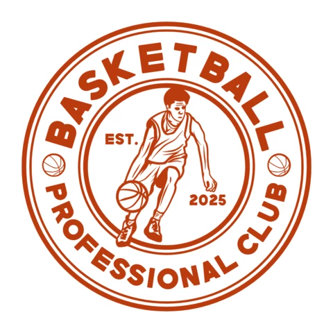 Modelo de design de logotipo vintage de clube de basquete