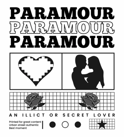 Plantilla de diseño de amor urbano para mercancía de amante secreto