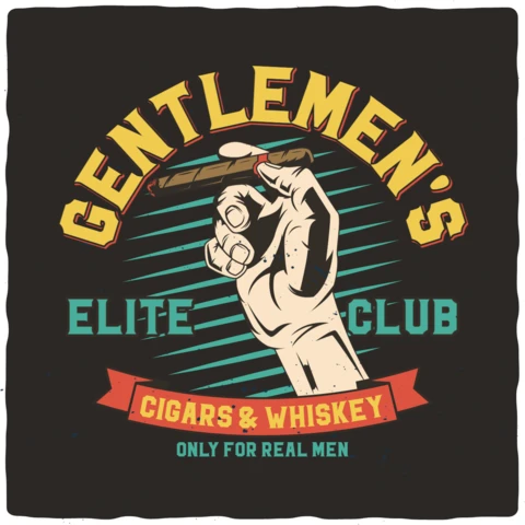 Hand with Cigarette Vintage T-shirt Design Template
