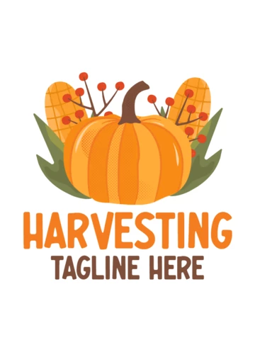 Autumn Harvesting Pumpkin Chapter T-shirt Template Design