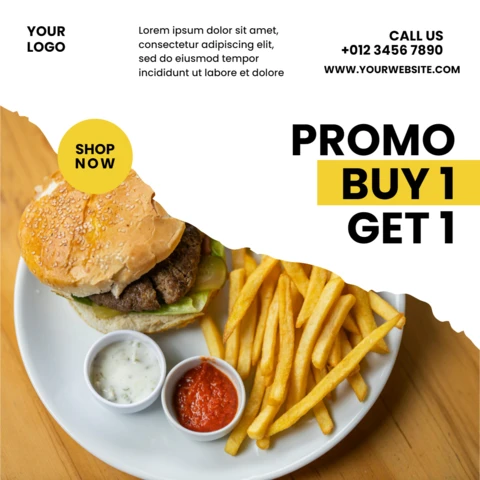 White Textured Instagram Promotional Post Design Template