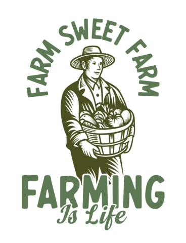 Farm süße Farm herzerwärmende Landwirt Illustration Landwirtschaft Lebensstil T-Shirt Design Vorlage