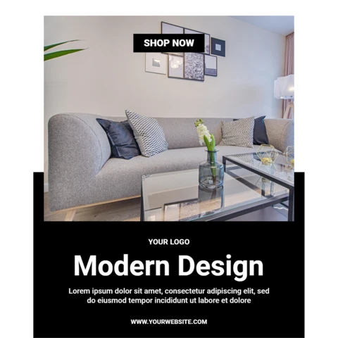 Black And White Elegant Marketing Insta Post Design Template