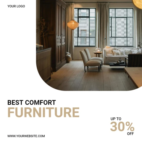 Clean Vintage Advertisement Instagram Post Design Template