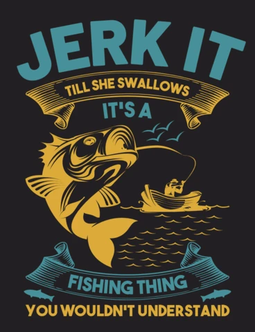 La pêche, c'est un truc de pêche, c'est un truc de pêche" - modèle de t-shirt