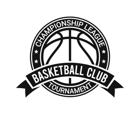 Basketball Club Tournament Championship Sports Logo Design Template