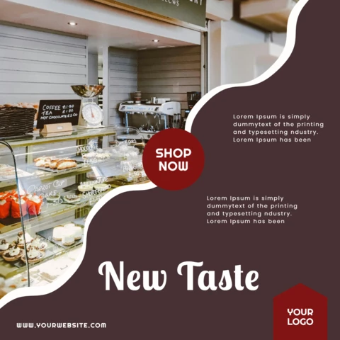 New Taste Coffee Sale Instagram Post Design Template