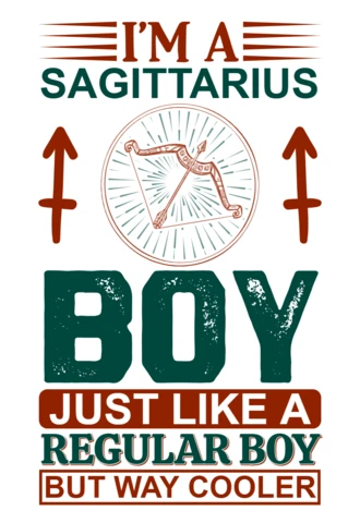 Editable Sagittarius Boy Design Template with Retro Typography