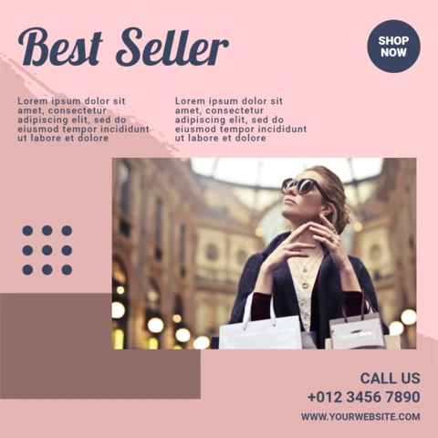 Fashion And Style Pink Instagram Post Design Template