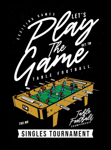Table Football T-shirt Design Template