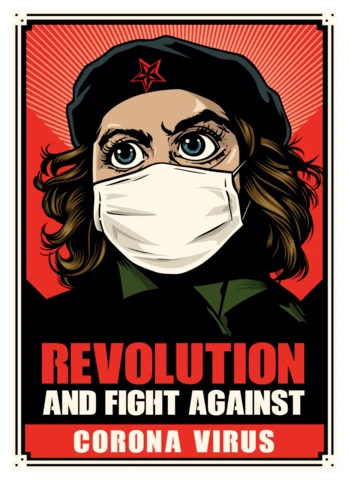 Che Guevara Parody Virus Poster Design Template