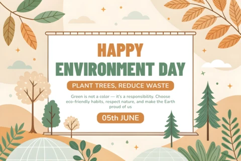 Modèle de conception pour la journée de l'environnement pastel pour sensibiliser à la durabilité