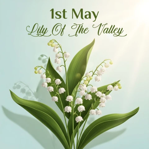 Floral Design Template for May Celebrations Featuring Lily of The Valley