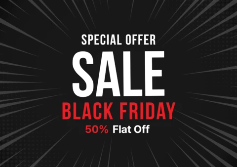 Dynamic Black Friday Sale Design Template for Promotional Flyers
