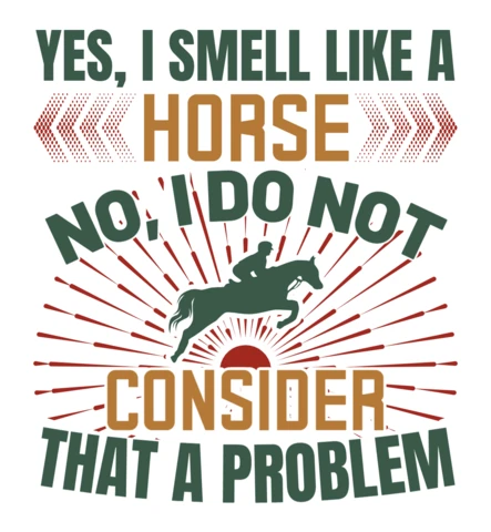 Vintage Typography Design Template: Humorous Horse Quote for Equestrian Lovers