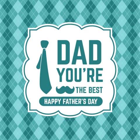 Happy Father's Day Card Banner Design Template