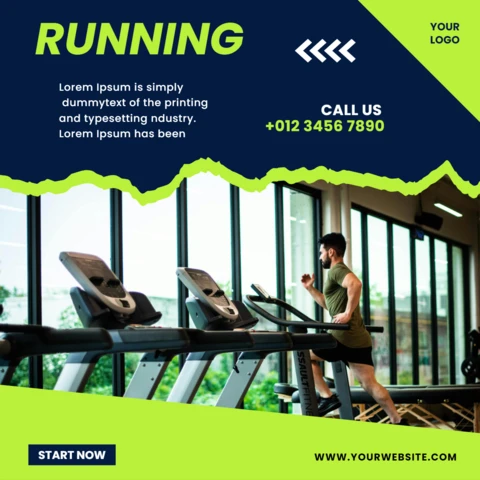 Scratch And Neon Green Commercial Social Media Post Design Template