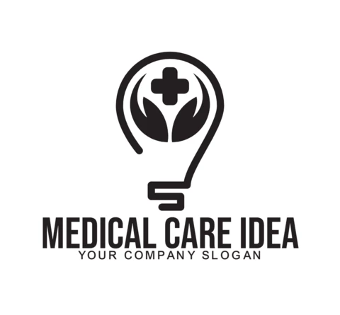 Modèle de logo pour une idée de soins médicaux